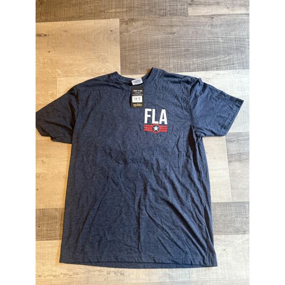 Where I'm From Florida Shirt Mens Large Blue FLA Graphic Crew Short Sleeve Tee - Picture 1 of 9